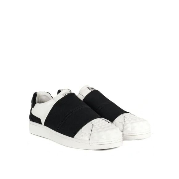 ASH Shoes - ASH Womens White Clip Round Toe Platform Slip On Leather Athletic Sneakers 40